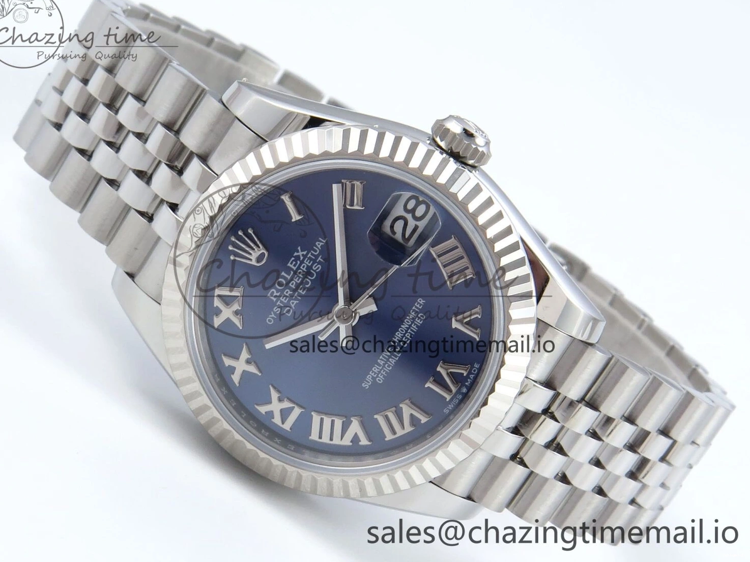 on 904L Roman 278274 ARF Dial DateJust 2688 Steel Best SS Edition 1:1 ETA 31 Bracelet Blue Jubilee 0104